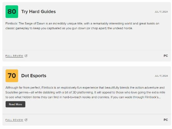 XGP新作《燧石槍》M站71分：一款簡約的動作遊戲