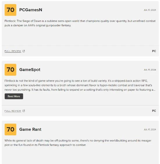 XGP新作《燧石槍》M站71分：一款簡約的動作遊戲