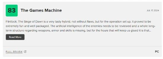 XGP新作《燧石槍》M站71分：一款簡約的動作遊戲