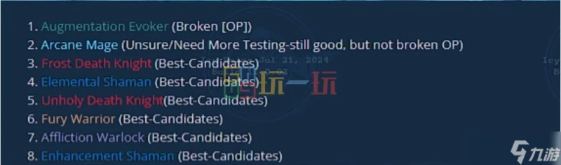 魔獸世界11.0地心之戰最新職業排行榜 11.0職業推薦