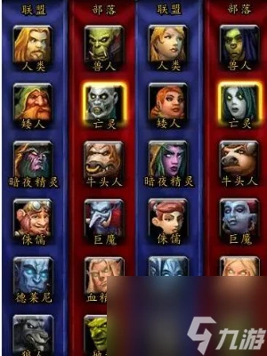 魔獸世界種族有什麼區別