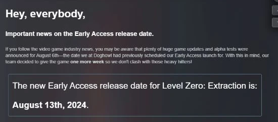 為避開八月大作 戰術撤離FPS《盜日求生》延期一周