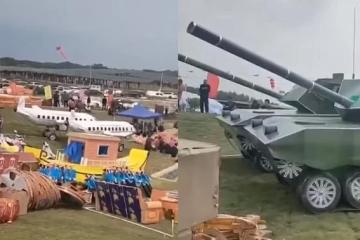 清明祭祀海陸空紙紮品連坦克車都有　網民：可以組隊去打戰