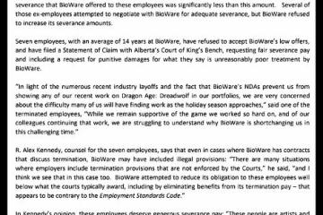 《龍騰世紀:恐狼》開發人員被解僱：曾成立遊戲行業工