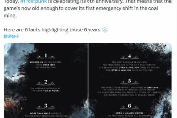 《冰汽時代》發售6周年：全平台銷量已超500萬份！