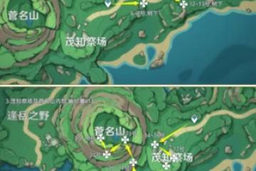 原神 稻妻之旅 幽燈蕈全採集路線篇 71個