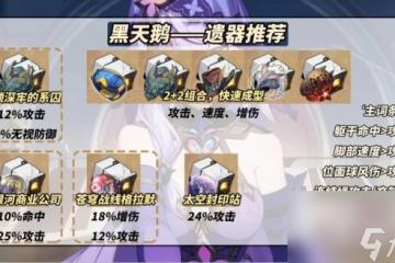 崩壞星穹鐵道黑天鵝遺器怎麼選 崩壞星穹鐵道黑天鵝遺器詞條攻略
