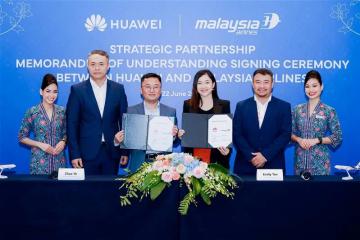 馬航與華為聯手　擴展中國旅遊市場