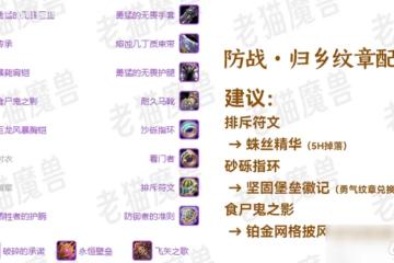 魔獸世界wlk三系戰士歸鄉紋章裝備兌換推薦