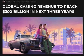 未來三年全球遊戲收入或3000億美元:《GTA6》立大功