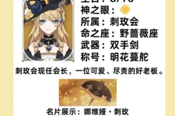 原神 V4.8攻略   4.8上半卡池up角色娜維婭攻略詳解