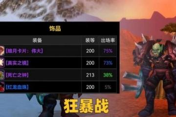 WLK懷舊服飾品登場率盤點 暗月偉大出鏡率最高