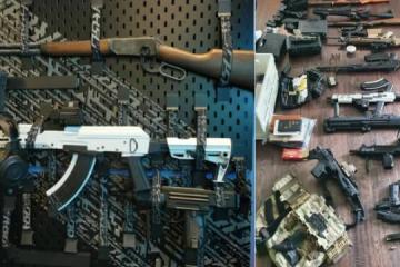 中國男子網上炫富曬槍 引警搜房扣武器