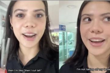 更新護照被指眼睫毛太長 馬國混血女子當場剪短