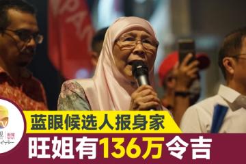 【大馬選舉】藍眼候選人申報財產 旺阿茲莎逾136萬令吉