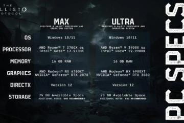 《木衛四》高/極限畫質PC配置需求：極限推薦3080