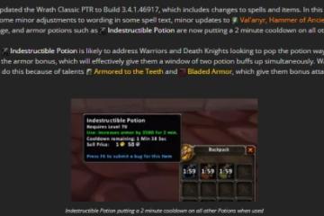 WLK懷舊服PTR更新 零燈成就需4守護H模式