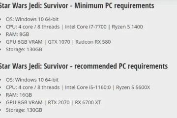 《星戰絕地：倖存者》PC配置泄露 最低需GTX1070